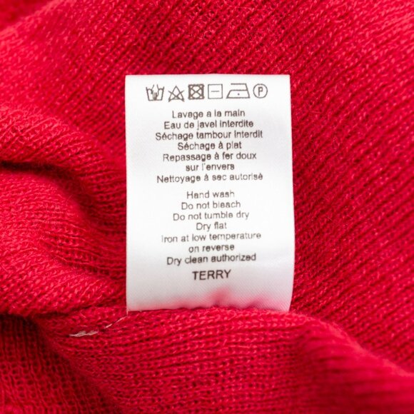 SOLD - Rouje Terry Alpaca Wool Red Knit Long Sleeve Top - FR 36 / US 4 / S - Picture 8 of 12